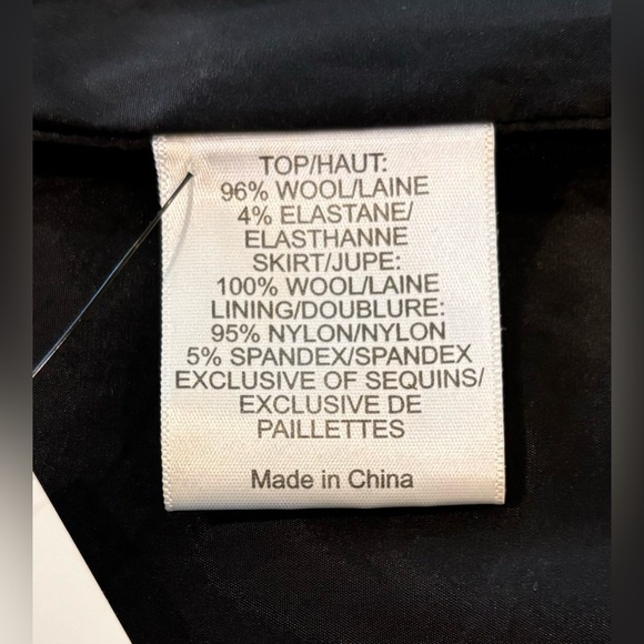 Tory Burch Gray Wool Knee Length Gold Sequin Sheath Cowl Neck Dress Size XS - Picture 12 of 13